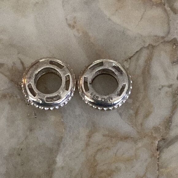 Michael Hill 925 Sterling Silver Charm Bracelet Spacers / 2 Matching - Picture 3 of 4